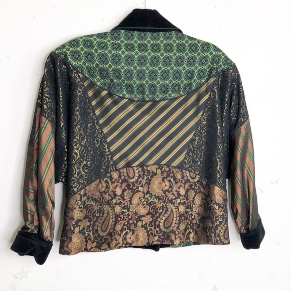 SUSAN Bristol vintage mixed fabric double breasted jacket - Picture 9 of 13